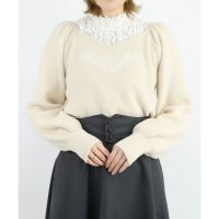 an another angelus/アンアナザーアンジェラス an another angelus ローズ同色刺繍シャギーニットプルオーバー/507167927
