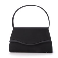prendre la joie/プレンドレ ラ ジョア prendre la joie 【Prendre la joie】喪服・礼服 カーブサテン切替ブラックフォーマルバッグ/507170648