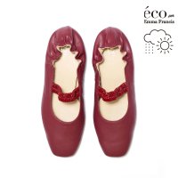 Emma Francis/【アップルレザー】【撥水】エマ フランシス Emma Francis ギャザーベルト フラットシューズ/507171226