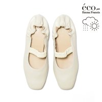 Emma Francis/【アップルレザー】【撥水】エマ フランシス Emma Francis ギャザーベルト フラットシューズ/507171226