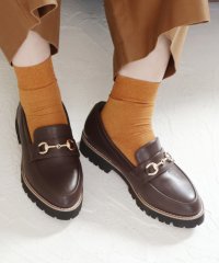 masyugirl/マシュガール masyugirl 【masyugirl(マシュガール)】【4E幅広・大きいサイズ】ビットモチーフ厚底ローファー SOROTTO/507171673