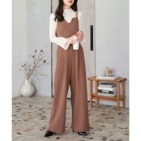 KOBE LETTUCE/コウベレタス KOBE LETTUCE [ ストレッチ×ノーアイロン ] 細見えストレッチデザインキャミオールインワン [E3363]/507171978