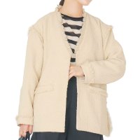 KOBE LETTUCE/コウベレタス KOBE LETTUCE [ 田中亜希子さんコラボ ]ツイードジャケット【ロング】［選べる2タイプ］ [K1246]/507172086