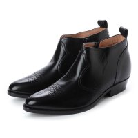 KITAJIMASEIKA/キタジマセイカ 北嶋製靴 【6cmアップ】牛革ウエスタンハーフブーツ シークレットブーツ 本革日本製 サイドジッパー No.888/507172894