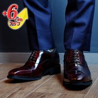 KITAJIMASEIKA/キタジマセイカ 北嶋製靴 【6cmアップ】牛革ロングノーズストレートチップ シークレットシューズ ビジネスシューズ 本革日本製 No.1301/507172905