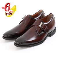KITAJIMASEIKA/キタジマセイカ 北嶋製靴 【6cmアップ】ロングノーズプレーンモンク シークレットシューズ ビジネスシューズ 本革日本製 No.1925/507172912