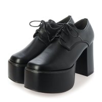 Mafmof/マフモフ Mafmof Mafmof(マフモフ) BLACK厚底オックスフォードシューズ/507173021