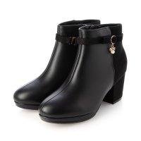 Mafmof/マフモフ Mafmof Realta(レアルタ)ビジューチャーム付き厚底フラワーカットショートブーツ/507173033