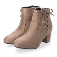 Mafmof/Realta(レアルタ) サイド編み上げレースアップの ショートブーツ/507173035