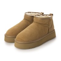 ground green store/グラウンドグリーンストア ground green store 本革＆ウール ムートン厚底プラットフォームブーツ/507173212