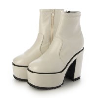 Mafmof/マフモフ Mafmof Mafmof(マフモフ)13cmヒールボリュームヒールストレッチショートブーツ/507173290