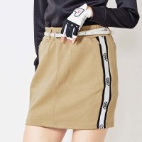 TopIsm/トップイズム TopIsm ゴルフスカート レディース ゴルフウェア gs GOLF インナーパンツ付 タイト スウェットジャージ リブロゴライン切替 おしゃれ/507173904