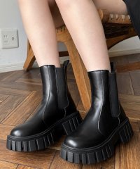 shopnikoniko/ショップニコニコ ShopNikoNiko ボリュームソール 厚底サイドゴア チェルシーブーツ【11月初旬】韓国ファッション 韓国カジュアル シューズ 靴 ブー/507174069