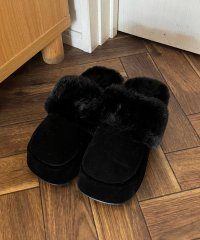 shopnikoniko/ショップニコニコ ShopNikoNiko フェイクムートン ボリュームソール 厚底サボサンダル【即納】韓国カジュアル シューズ 靴 スリッパ サンダル ブーツ/507174070