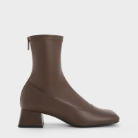 CHARLES & KEITH/トラペーズブロックヒール アンクルブーツ/507175483