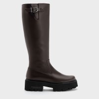 CHARLES & KEITH/Imogen イモージェン サイドバックルチャンキーロングブーツ 【再入荷】/507175485