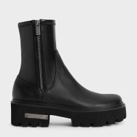 CHARLES & KEITH/サイドジップ アンクルブーツ 【再入荷】/507175490