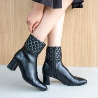 Launa lea/ラウナレア Launa lea キルティングアーモンドトゥショートブーツ (S141)/507175773