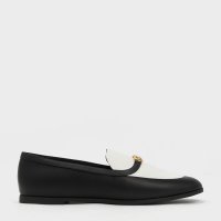 CHARLES & KEITH/メタリックアクセント ラウンドトゥローファー/507175953