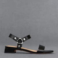 CHARLES & KEITH/【L'INITIAL】ディストレスレザー アンクルストラップサンダル/507176102
