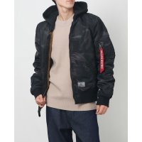 ALPHA INDUSTRIES/アルファ インダストリーズ ALPHA INDUSTRIES ALPHA MA－1 HOODED BATTLEWASH FLIGHT JACKET UJM515/507177729