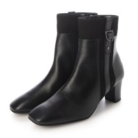 BARCLAY/【本革 / 日本製】 バークレー BARCLAY 異素材コンビ サイドベルトデザイン スクエアトゥ ショートブーツ/507178909