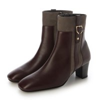 BARCLAY/【本革 / 日本製】 バークレー BARCLAY 異素材コンビ サイドベルトデザイン スクエアトゥ ショートブーツ/507178909