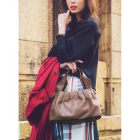 IEDIT/イディット IEDIT ペタルハンドルのダンプリング本革ポシェット/507179801