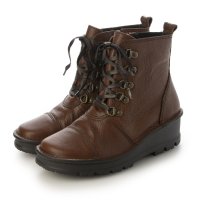 Milla Sports/ミラスポーツ Milla sports ふかふか厚底 サイドゴア デザインレースアップ ショートブーツ/507181576
