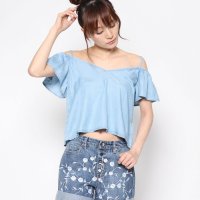 GUESS/ゲス GUESS TRINITY CHAMBRAY TOP/507181639