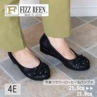FIZZ REEN/フィズリーン FIZZ REEN 【FIZZ REEN】 本革 フラワー ローヒール パンプス/507199593