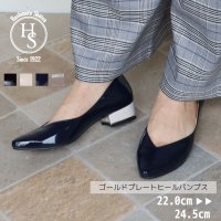 HS/エイチエス HS 【日本製】 HS ゴールドプレート ヒール パンプス/507199666