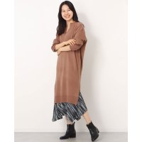 STYLEBLOCK/スタイルブロック STYLEBLOCK ミラノリブ深Vキーネックニットワンピース/505682190