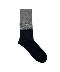 COMME CA ISM MENS/メランジ ラインリブ ソックス/506945997
