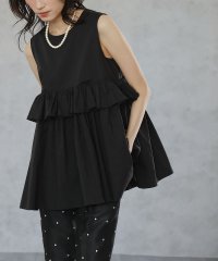 ELFRANK/エルフランク ELFRANK ウエストギャザーノースリーブフレアチュニック丈ブラウス/507005436