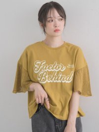 RETRO GIRL/レトロガール RETRO GIRL 袖メッシュ切替TEE/507006336