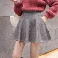 RIFF/リフ Riff ふわりと広がるシルエットが魅力 ミニフレアスカート インナーパンツ付 ヘリンボーン スエード ツイード ショート丈スカート タイトスカート プリ/507018365