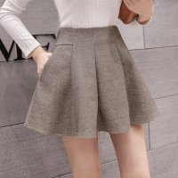 RIFF/リフ Riff ふわりと広がるシルエットが魅力 ミニフレアスカート インナーパンツ付 ヘリンボーン スエード ツイード ショート丈スカート タイトスカート プリ/507018365