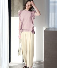 ELFRANK/エルフランク ELFRANK サイドフリルノースリーブニットプルオーバー/507033630