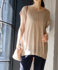 ELFRANK/エルフランク ELFRANK キャミソール付きフレンチスリーブオーバーサイズシアーニット/507033656