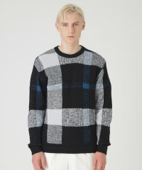 BLACK LABEL CRESTBRIDGE/テクスチャーミックスクレストブリッジチェックニット/507038412