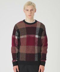 BLACK LABEL CRESTBRIDGE/テクスチャーミックスクレストブリッジチェックニット/507038412