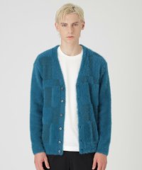 BLACK LABEL CRESTBRIDGE/シャドーチェックシャギーニットカーディガン/507038415