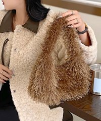 RIFF/リフ Riff カラーエコファーバッグ ボリュームファー ふわふわ もこもこ ハンドバッグ ショルダーバッグ かばん 無地/507045926