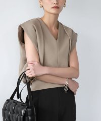 ELFRANK/エルフランク ELFRANK ショート丈Vネック裏毛トップス【綿100％使用】【洗える】/507046007