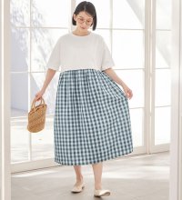 Viola e Viola/ヴィオラ エ ヴィオラ Viola e Viola さらひやりコーデ楽ちんドッキングワンピース/507047013