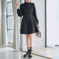 YUMETENBOU/ユメテンボウ 夢展望 フリルスタンドカラーワンピース/507107186