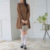 YUMETENBOU/ユメテンボウ 夢展望 フリルスタンドカラーワンピース/507107186