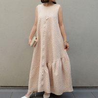 BRAND/ユー U 膨れジャガードアシメフリルワンピース/507108786