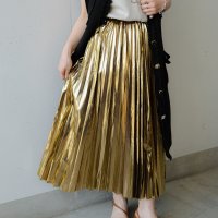 styiro/スタイロ styiro メタリックプリーツロング丈スカート/507108979